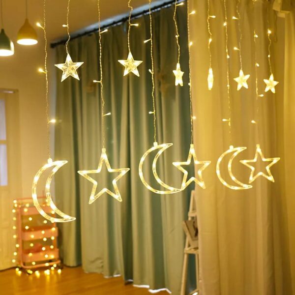 Led Moon Star Curtain Light